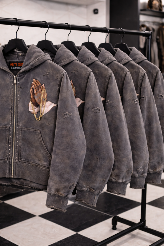 AGV “Sanctuary” Distressed Hoodie