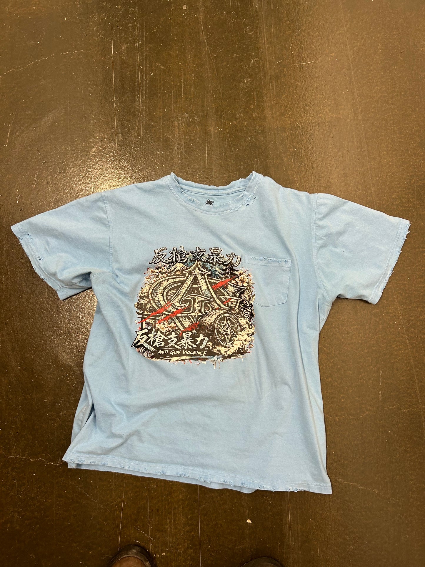 XL BBY BLUE ANTI TEE