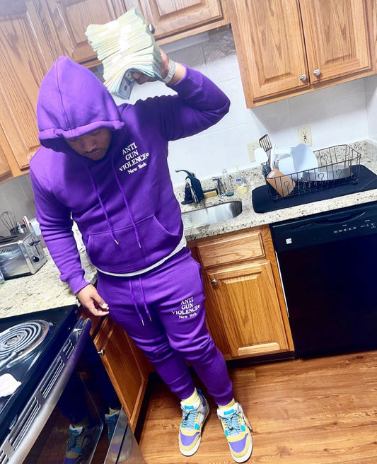 PURPLE AGV SWEATSUIT