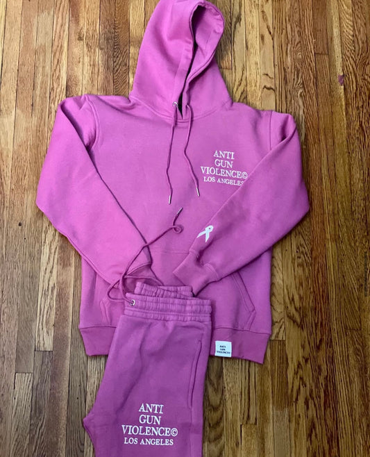 BREAST CANCER AWARENESS ANTI GUN VIOLENCE SEATSUIT